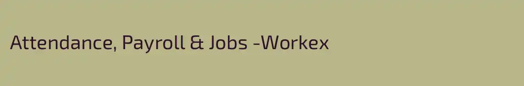 Attendance, Payroll & Jobs -Workex